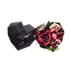 定制创意多边形心形巧克力花朵包装盒个性化标志浪漫情人节婚礼礼盒