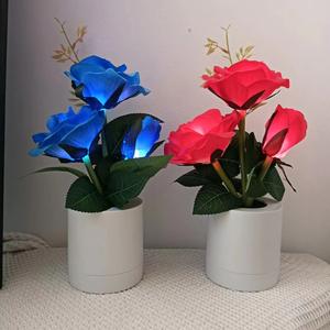 Lampe Ornement Bleu Rouge Rose Chambre à coucher Lampe Décoration de table Cadeau Uionen 2223 - Product Image 1