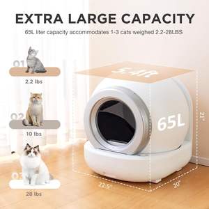 Bac à litière autonettoyant pour chat, grand bac à litière automatique pour chat avec contrôle APP 2.4GHz Wi-Fi pris en charge Smart Litter <span class=keywords><strong>Box</strong></span> pour chats - Product Image 2