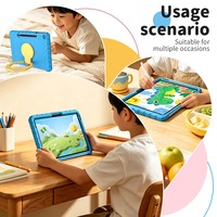 Casing HGD untuk Microsoft Surface Pro 12 Inch 2025 Silikon dengan Penyangga Putar 360 Derajat, Pegangan Tangan, dan Penopang Stabil
