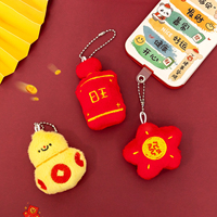 Alliage Joker Sac à dos Pendentif Poupée Porte-clés Peluche Bibelots Yuanbao Gourde Poupée Porte-clés Léger Accessoire