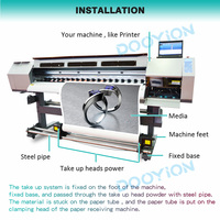 Unité de réception de supports d'impression à solvant de remplacement universel Prise de film collecteur de papier pour machine d'impression à traceur à jet d'encre