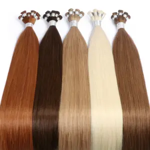 100% Russische Human Virgin Remy Hair Extensions Dikke End Hand Gebonden Inslag Dubbel Getrokken Handtied