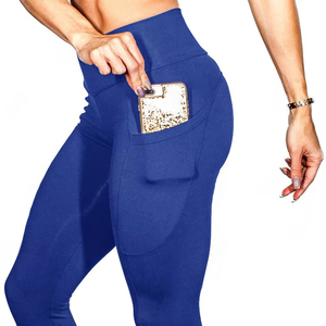 <span class=keywords><strong>Leggings</strong></span> de yoga respirants à taille haute pour femmes, <span class=keywords><strong>pantalons</strong></span> de fitness avec poches pour la course à pied et les sports de plein air - Product Image 1