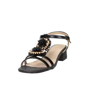 Gold & Gold Women's Heeled Sandal <b>Black</b> 4 Cm <b>Heel</b> Size 35 - Product Image 5