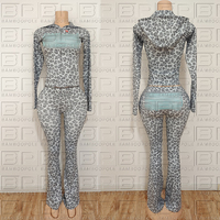 Vêtements en gros pour femme, ensemble 2 pièces Y2K, imprimé à pois, sweat à capuche de Noël, pantalon large, ensembles de costumes deux pièces pour femme