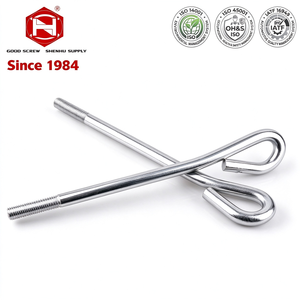 Perno de Anclaje Tipo J de Acero al Carbono de Alta Calidad, Perno de Fundación Empotrado, Tamaño Personalizado, Venta al Por Mayor de Fábrica - Product Image 1