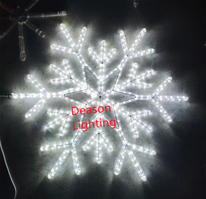 IP65 Waterproof LED Rope <strong>Lights</strong> Large <strong>Snowflake</strong> Motif Christmas <strong>Window</strong> Decoration for Year-Round Outdoor Use - Product Image 1