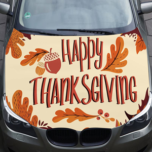 Funda para Capó de Coche Personalizada de 5x4 pies con Diseño de Banderas para el Día de Acción de Gracias, Regalo para Deportes y Juegos - Product Image 3