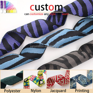 Tas Pinggang Pita Jacquard Tas Bahu Bergaris Zebra Geometris Nilon Poliester Penjualan Langsung dari Pabrik Tali Bahu - Product Image 4