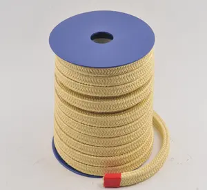 Kevlar PTFE braided square gland Packing with aramid in corner