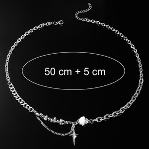 Collar con Colgante de Cruz de Acero de Titanio Estilo Hiphop, Diseño Personalizado, Collar para Hombre, Joyería al por Mayor, Tendencia de Moda - Product Image 4