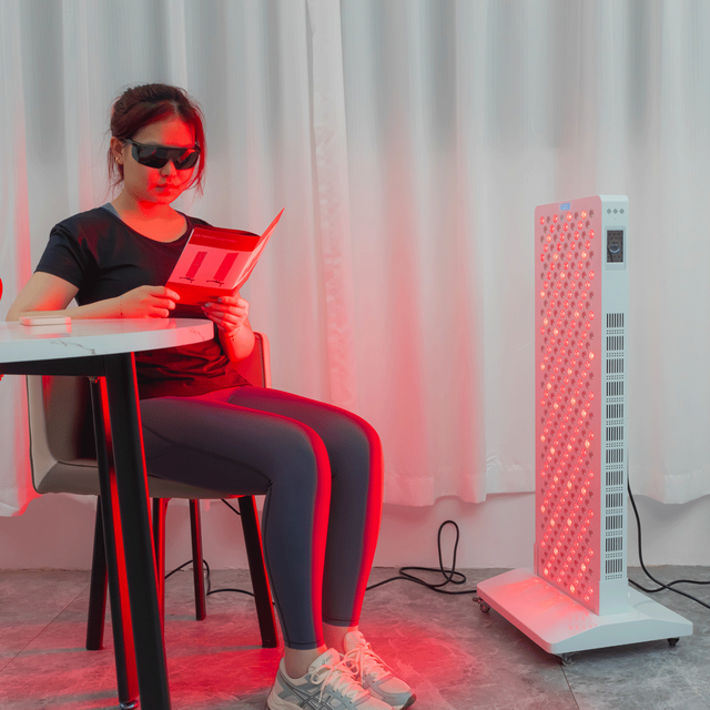 Saidi TGA MDL Certified Standing Red Light Therapy Sauna Machine with LED Panel EMS Technology for US Plug Type