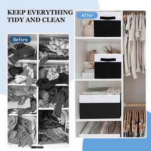 OEM/ODM Factory Custom Foldable Closet <b>Storage</b> <b>Box</b> Organizers Drawer Bins - Product Image 6