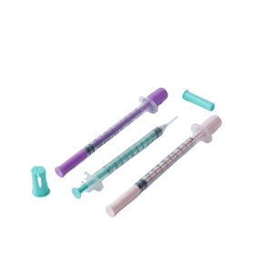 Seringues d'<span class=keywords><strong>insuline</strong></span> stériles jetables U-40 VetRx 0,3 ml 0,5 ml 1 ml, aiguilles vétérinaires 29G 30G 31G 8 mm 5/16'' 12,7 mm 1/2'' pour animaux de compagnie - Product Image 1