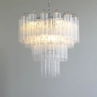 Lámpara de Araña de Hierro de Lujo Estilo Vintage Francés, Altura Ajustable, para Sala de Estar, Comedor, Escalera Dúplex, Dormitorio Principal, Estilo Villa Italiana Murano