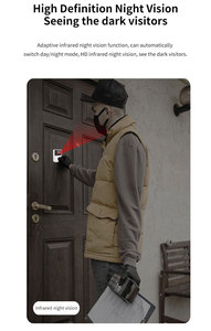 Buen <span class=keywords><strong>precio</strong></span> montado en la pared timbre de vídeo inteligente cámara de vigilancia Cámara visual Visión Nocturna detección de movimiento timbre de vídeo - Product Image 2