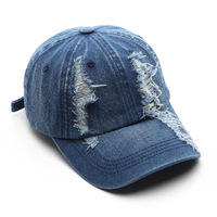 Gorra de béisbol de 6 paneles en blanco al por mayor, estilo vaquero desgastado y descolorido, tipo Dad Hat