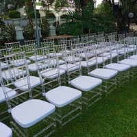 Vente en gros bon marché Chaises Chiavari transparentes empilables en cristal Vente en gros pour les événements