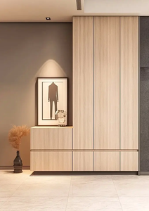 Organisateur de chaussures modulaire en bois moderne personnalisé avec porte rabattable pour les zones d'entrée et les projets de mobilier en gros - Product Image 3