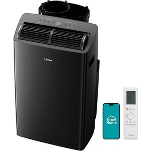เครื่องปรับอากาศแบบพกพา Midea 12000 บีทียู อินเวอร์เตอร์ ระบบทำความเย็นเงียบพิเศษ ครอบคลุมพื้นที่สูงสุด 450 ตร.ฟุต สีดำ - Product Image 1