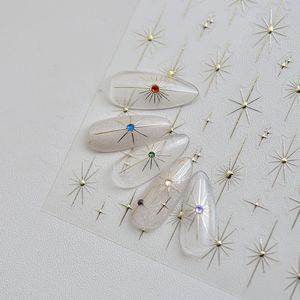 Autocollants pour ongles en cristal d'or et d'<span class=keywords><strong>argent</strong></span> 5D, autocollants pour ongles en cristal de diamant, autocollants pour ongles en cristal de diamant scintillants, autocollants pour ongles en cristal de diamant laser, autocollants adhésifs pour ongles scintillants - Product Image 6