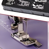 Ensemble de 11/32 pieds presseurs multifonctions pour machine à coudre avec compartiment de rangement