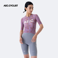 Maillot de cyclisme pour femme AEC.CYCLIST, manches courtes, séchage rapide, respirant, en spandex/polyester, pour vélo de route, VTT, course, impression numérique