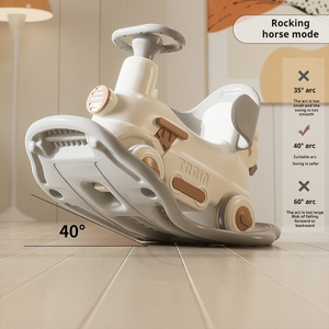 스무스 휠즈 유아용 <span class=keywords><strong>3</strong></span>-in-1 로커 라이드 온 바이크 탈부착 가능한 밸런스 보드 로킹 호스 - Product Image 3