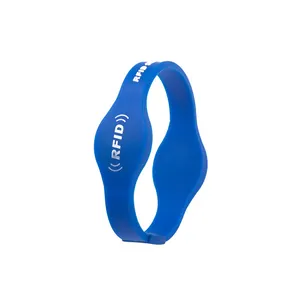 부드러운 부드러운 NFC 팔찌 듀얼 칩 LF + HF/NFC 실리콘 보안 RFID 팔찌 - Product Image 1