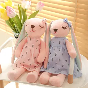 Boneka kelinci, mesin cakar boneka hewan berkedip, mainan telinga kelinci