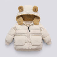 Vêtements pour enfants 2023 Vestes d'hiver Manteaux et vêtements d'extérieur pour filles Vestes chaudes à capuche avec fermeture éclair et oreilles de lapin
