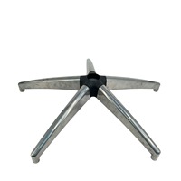 Base de chaise pour chaise de bureau utilisée pour les raccords de quincaillerie domestique Pièces de rechange détachables modernes en carton de métal chromé