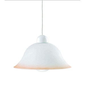 Lampadario in Alabastro Bianco con Fascia Rosa D. 30CM - 1XE27 MAX 60W - Product Image 1
