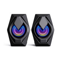 Altavoz Estéreo Portátil para Computadora, Diseño Mini Activo, Alimentado por USB 2.0, Multimedia de 3.5MM, con Luz LED y Entrada AUX