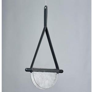 Glass And Leather Pendant <b>Light</b> Oval Shape E27 Bulb Base <b>Led</b> <b>Light</b> Source Switch Control For Home Bedroom <b>Bar</b> Counter Lighting - Product Image 4