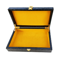 Boîte avec logo personnalisé en gros Boîte en bois texture crocodile pour cadeaux Paquet de stockage de montres bijoux de luxe Boîtes en cuir PU
