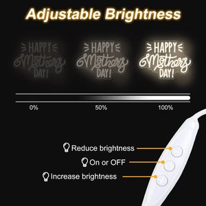 Happy Mothers Day Letreros Neon LED indoor hanging ambient light shop <b>sign</b> wall decoration light entrance indicator light 5V 12V - Product Image 3