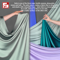 Tissu en Satin Offre Spéciale 2023 Polyester, couleur unie, crêpe teinte, châle en Satin, tissu pour robe de mariée, tissu pour vêtements, ruban de satin