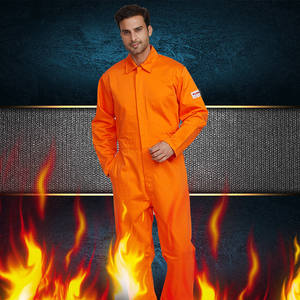 Combinaison de travail antistatique et ignifuge Xinke, couleur orange, pour atelier industriel, niveau D de sécurité. - Product Image 4