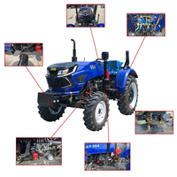 Petit tracteur remorque agricole 50HP 60HP 70hp 80HP tracteurs à roues avec moteur Euro 5 Epa