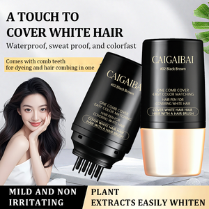 Private Label Haar färbemittel Temporärer Stift Stick Graue Haar abdeckung Wasserdicht Schweiß fest Einweg Easy Color ing Black Hair Pen - Product Image 3