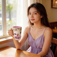 Mug Kopi Dekoratif Keramik Porselen Desain Kontemporer Merek Harvit yang Dapat Digunakan Kembali, Dipesan Khusus/Dibuat Sesuai Pesanan dari Guangdong