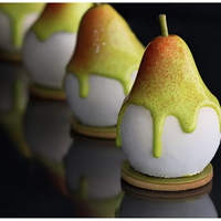 Moule en silicone 8 cavités en forme de poire pour crème glacée, moules à gâteau mousse 3D, moules à dessert français DIY, outils de pâtisserie, décoration de gâteaux