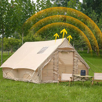 12 mètres carrés grand luxe 5-10 personnes étanche Durable gonflable étanche Camping Air tente pour le Camping en plein air
