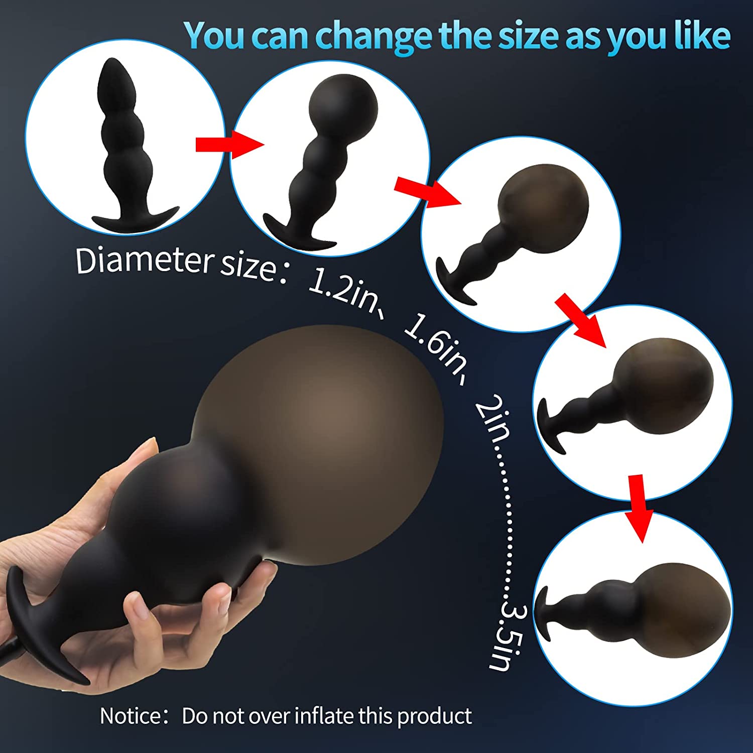 inflatable anal plug video Booty Call Booty Double Dare Silicone Vibrating Butt Plug with Anal Be –  The Toy Box main image 0