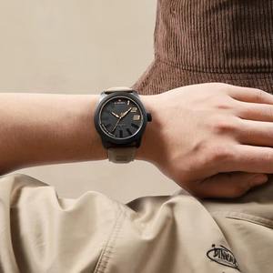 นาฬิกาข้อมือควอตซ์สายหนังผู้ชายแนวสปอร์ตกันน้ำ - Product Image 5