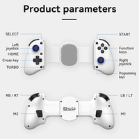 Gamepad Nirkabel BSP-D11 BT Teleskopik dengan Motor Getar, Joystick Pengontrol Game untuk Switch, Android, iOS, PC, dan Ponsel