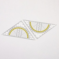 Großhandel Büro Günstiges 14 cm Winkellineal Multifunktionales Lineal-Set Dreieckiges Hochwertiges Transparentes Plastik-Dreiecklineal