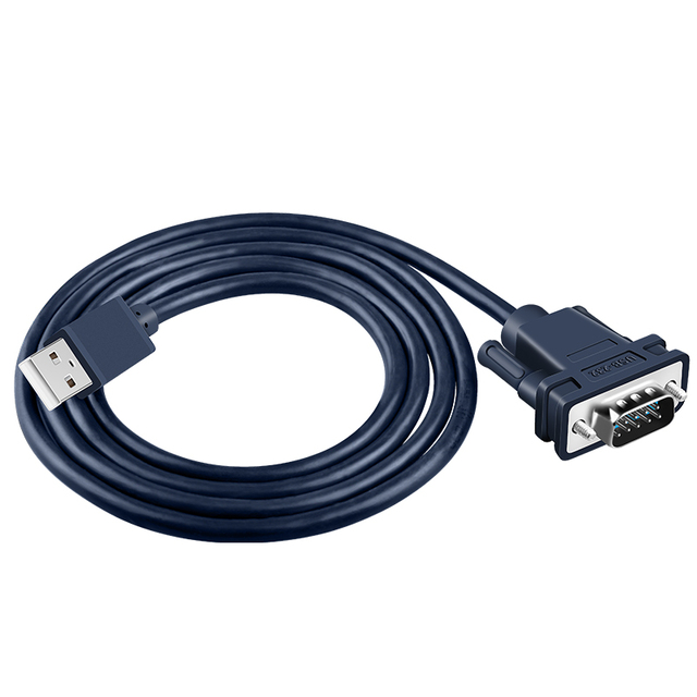 1.2 Meter Dark Blue USB 2.0 to RS232 Serial Port Adapter with DB9 Cable (PVC Outer Cover Tinned Copper Conductor)
